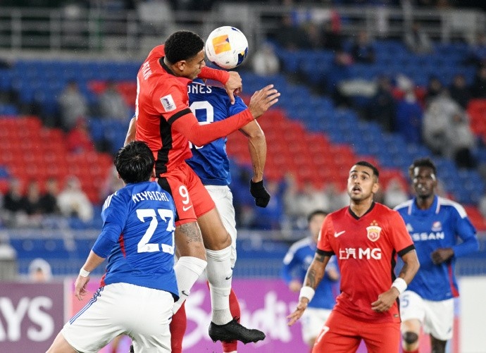 亞冠精英聯(lián)賽1/8決賽次回合，橫濱水手4比1上海海港