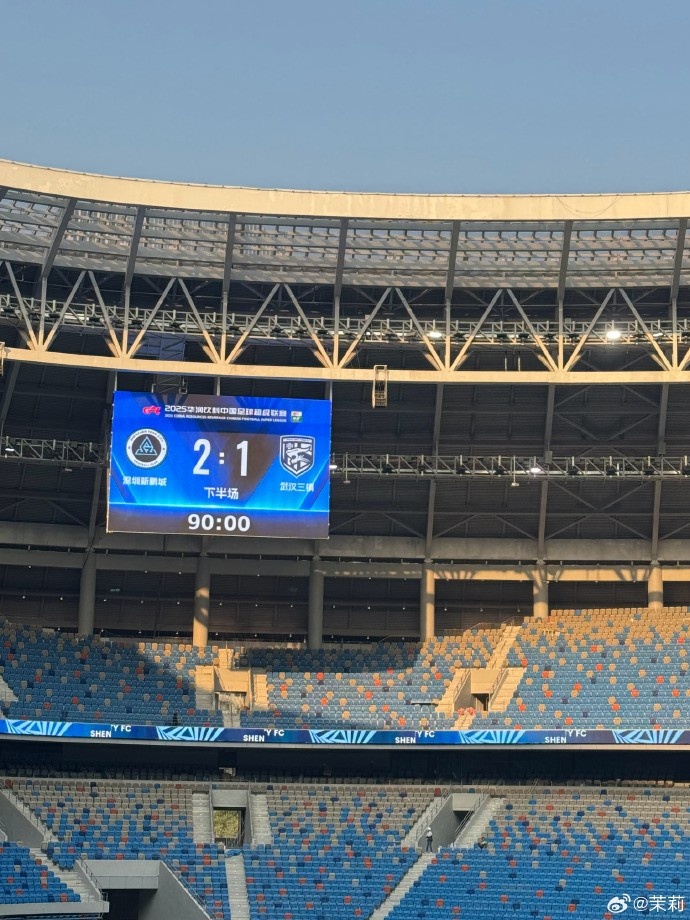 熱身賽：深圳新鵬城在常規(guī)時間2-1勝武漢三鎮(zhèn)，在加時賽2-2戰(zhàn)平