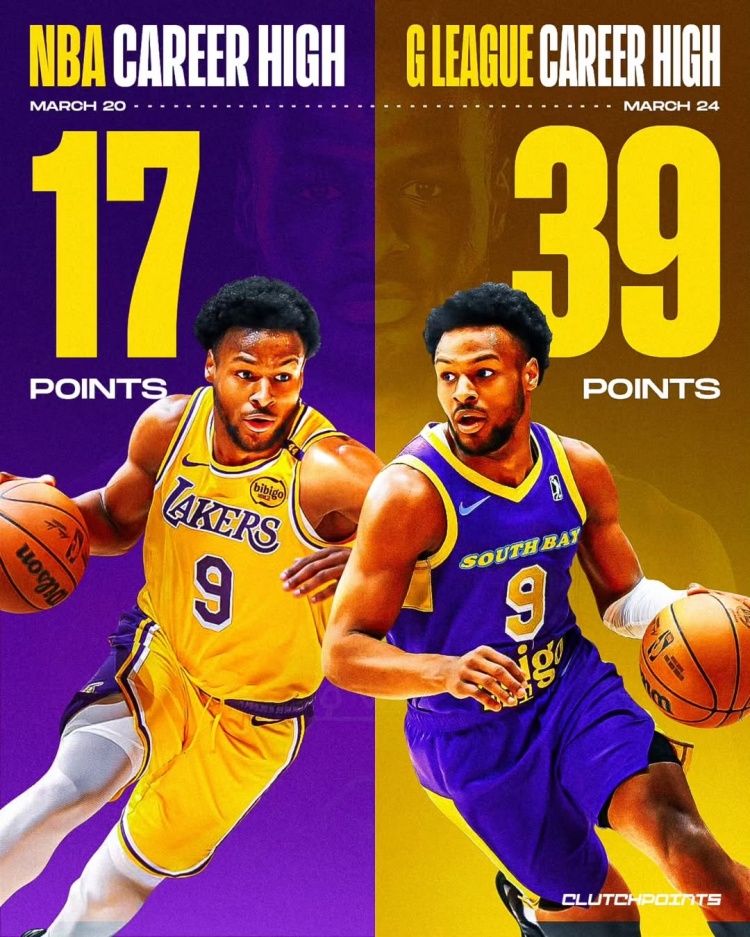 在進(jìn)步！布朗尼一周內(nèi)先后創(chuàng)下個人NBA和G聯(lián)盟單場得分新紀(jì)錄
